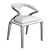 Modern Designer Como Fabric Chair 3D model small image 2