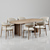 Modern Dining Chair & Table 3D model small image 1