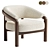 Elegant Marci Chair in Altro Snow 3D model small image 1