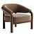 Elegant Marci Chair in Altro Snow 3D model small image 4