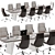 Ergonomic Leather Executive Office Chair 3D model small image 1