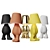 Modern Brother Tom Design Statue 3D model small image 3