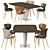 Modern Boconcept Hamilton Fiorentina Dining Set 3D model small image 4