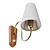 Swedish Fabric Sconce Brass Oak 3D model small image 4