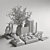 Modern Decor Set with Vase 3D model small image 7