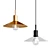 Brass Knurled Pendant Light 3D model small image 1