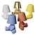 Qeeboo Joe Brothers Statue 3D model small image 3