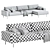 Modern 3D Max Piu Sofa 3D model small image 9