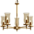 Elegant Sheraton 5-Light Chandelier 3D model small image 1