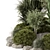 Outdoor Garden Set: Lush Bushes 3D model small image 6