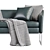 Eco-Leather Triple Office Sofa 3D model small image 4