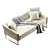 Eco-Leather Triple Office Sofa 3D model small image 9
