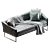 Eco-Leather Triple Office Sofa 3D model small image 12