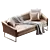 Eco-Leather Triple Office Sofa 3D model small image 13