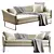 Eco-Leather Triple Office Sofa 3D model small image 14