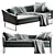 Eco-Leather Triple Office Sofa 3D model small image 16