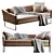 Eco-Leather Triple Office Sofa 3D model small image 17
