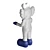 Designer Fluffy Sculpture Figurine 3D model small image 4