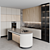 Sleek Modern Kitchen Unit 3D model small image 5