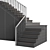 Modern Staircase 26 Kit 3D model small image 5