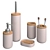 Bamboo Bathroom Accessory Set 3D model small image 4