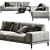 Contemporary Ditre L-Shaped Sofa 3D model small image 3