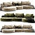 Modular Moonlight Sofa Outdoor Furnish 3D model small image 1