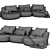 Modular Moonlight Sofa Outdoor Furnish 3D model small image 4