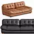 Luxury Harlan Leather Sofa, 3Ds Max Model 3D model small image 4