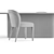Luxury Dining Table Set with Chairs 3D model small image 9