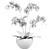 Indoor Orchid Plant in Pot 3D model small image 3