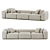 Modular Sofa with Cushions 3D model small image 1