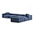 Modular Corner Sofa with Pillows 3D model small image 2