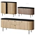 Randy TV Stand Wood Brown 3D model small image 1