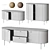 Randy TV Stand Wood Brown 3D model small image 6