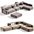 Ribble 3 Modular Sofa Set 3D model small image 3