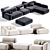 Ribble 3 Modular Sofa Set 3D model small image 5