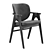 Modern Dining Armchair City Grey 3D model small image 3