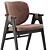 Modern Dining Armchair City Grey 3D model small image 6