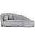 Contemporary Curved Sofa Design Accessory 3D model small image 3