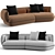 Trussardi Casa Nebula Luxury Sofa 3D model small image 1