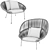 Elegant Petalo Armchair: Modern Comfort 3D model small image 4