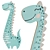 Dinosaur Kids Growth Chart 3D model small image 1