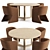 Elegant Trieste Dining Set 3D model small image 5