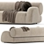  Luxe Jupiter Corner Sofa 3D model small image 3