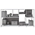 Modern Metal Storage Shelf 3D model small image 3