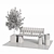 Urban Park Bench Set 3D model small image 4