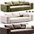 Sleek Contemporary Yves Sofa Minotti 3D model small image 1