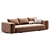 Sleek Contemporary Yves Sofa Minotti 3D model small image 2