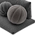 Fabric Texture Window Seat Pillows 3D model small image 3